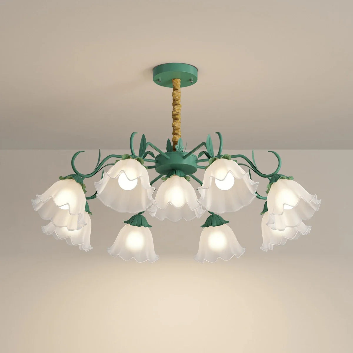 Feyran American Retro Pastoral Style Flower Chandelier
