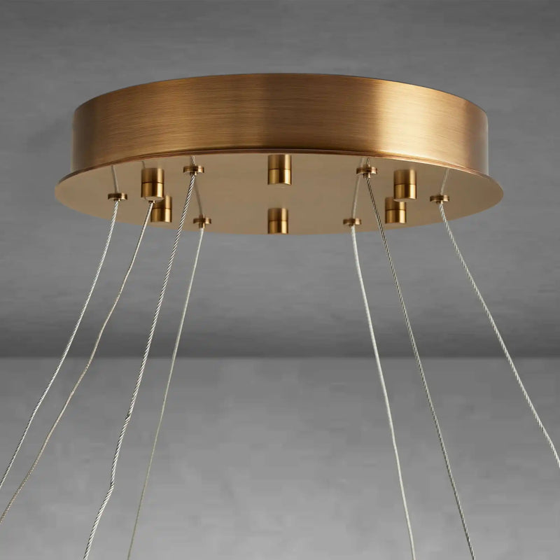 Halima Halo Spanish Alabaster LED Chandelier – 36" & 48" Luxury Light