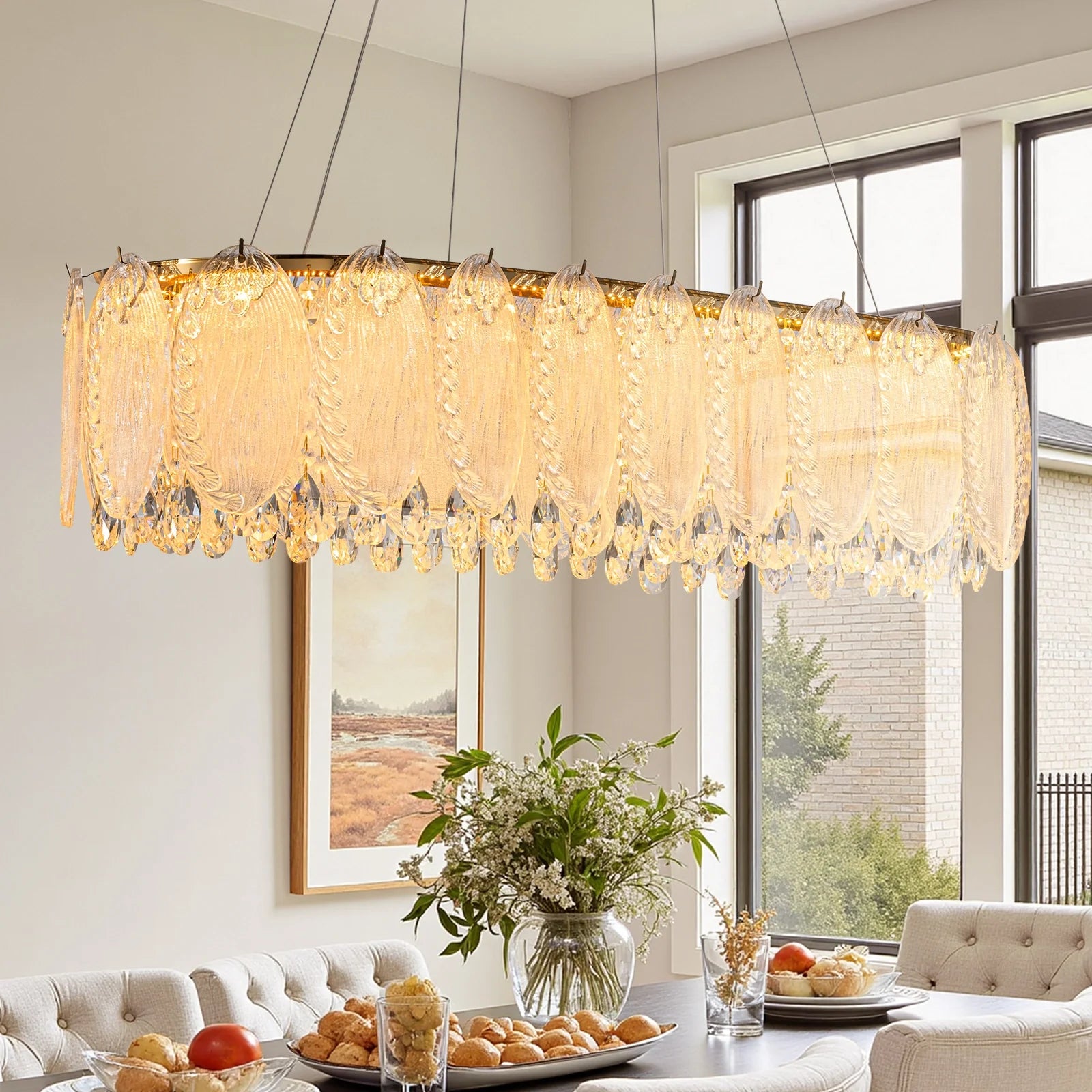 handcrafted-crystal-glass-leaf-oval-chandelier-ch343-Feyran-lighting