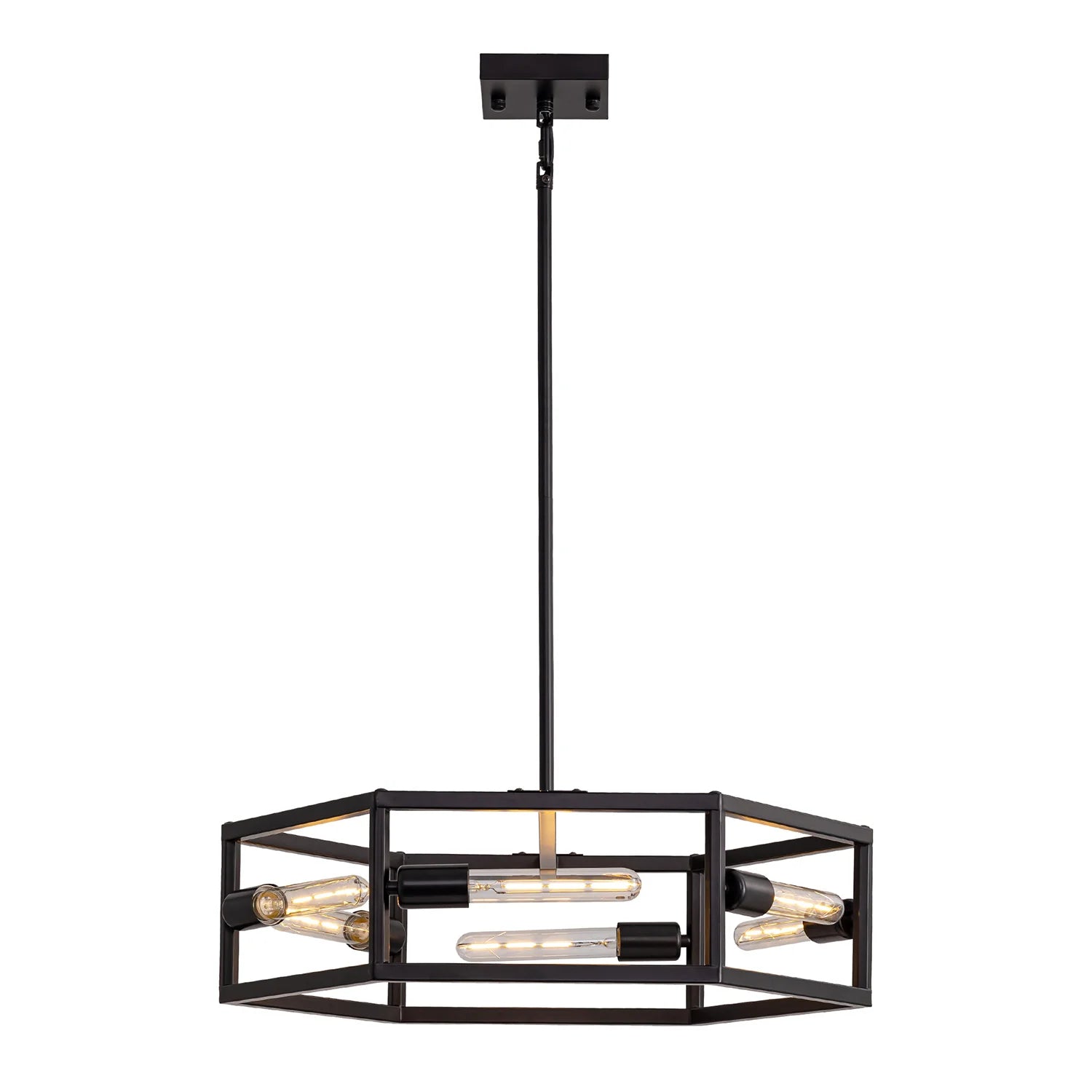 hexagon-industrial-black-lantern-drum-chandelier-ch396-20250606-Feyran-lighting