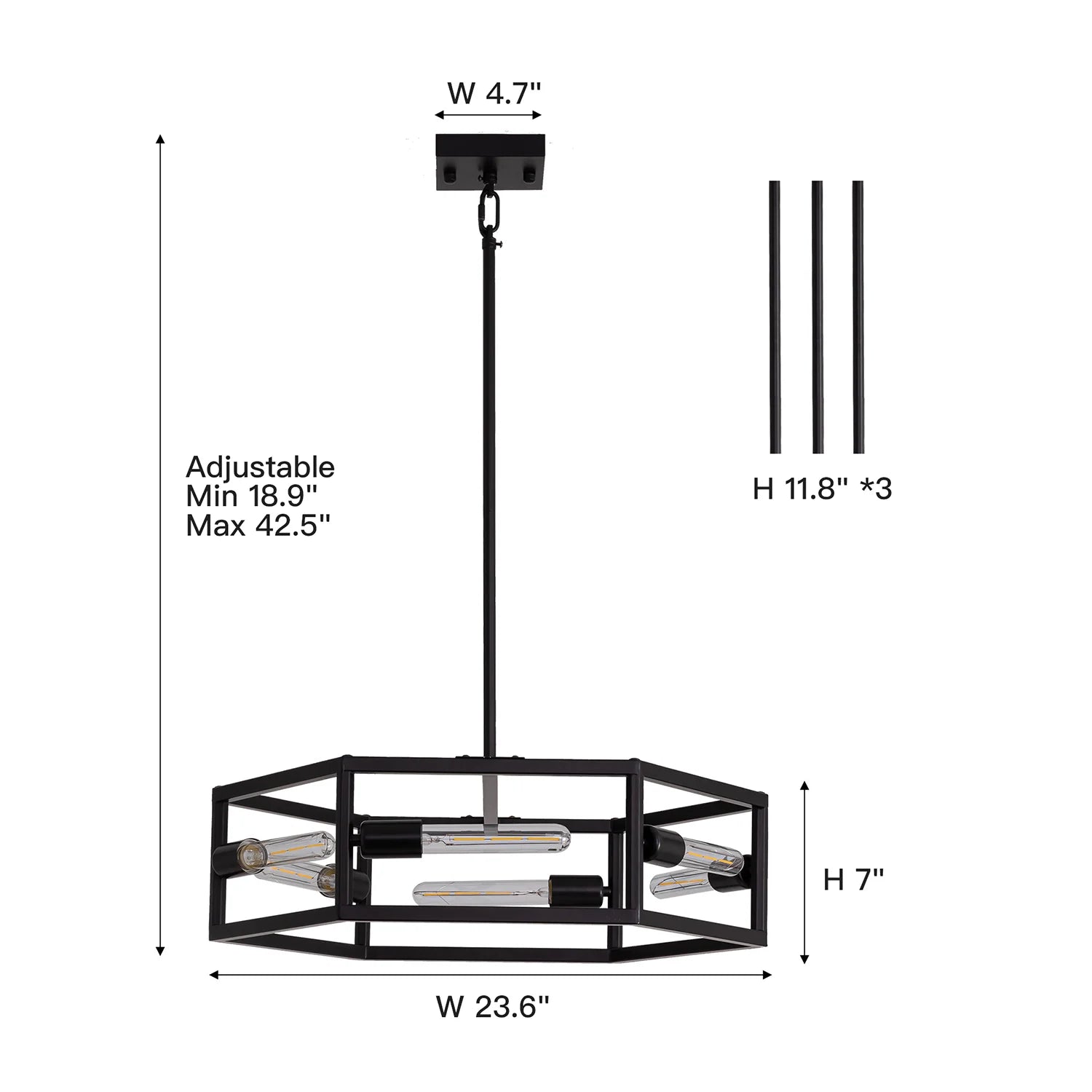 hexagon-industrial-black-lantern-drum-chandelier-ch396-20250606-Feyran-lighting