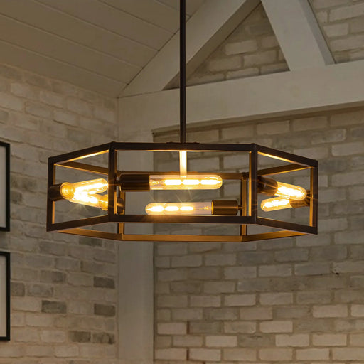 hexagon-industrial-black-lantern-drum-chandelier-ch396-20250606-Feyran-lighting