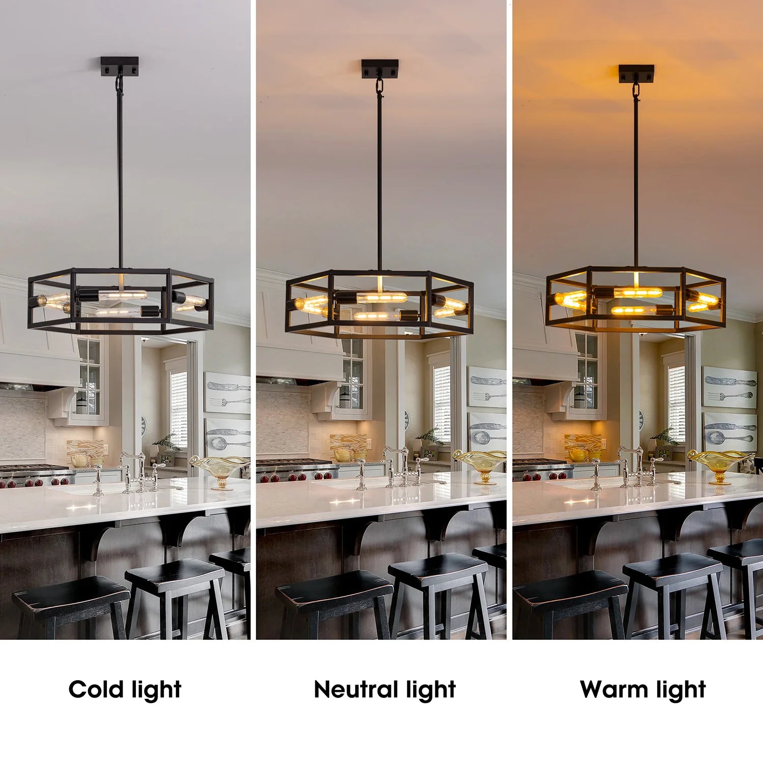 hexagon-industrial-black-lantern-drum-chandelier-ch396-20250606-Feyran-lighting