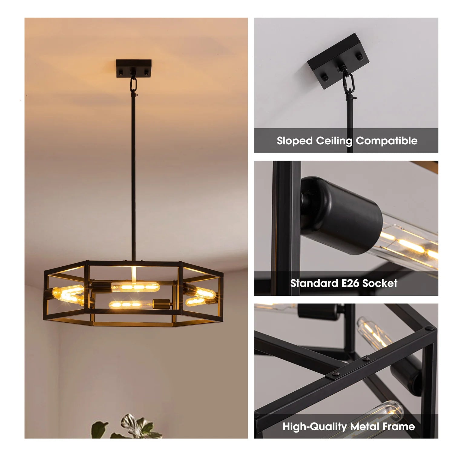 hexagon-industrial-black-lantern-drum-chandelier-ch396-20250606-Feyran-lighting