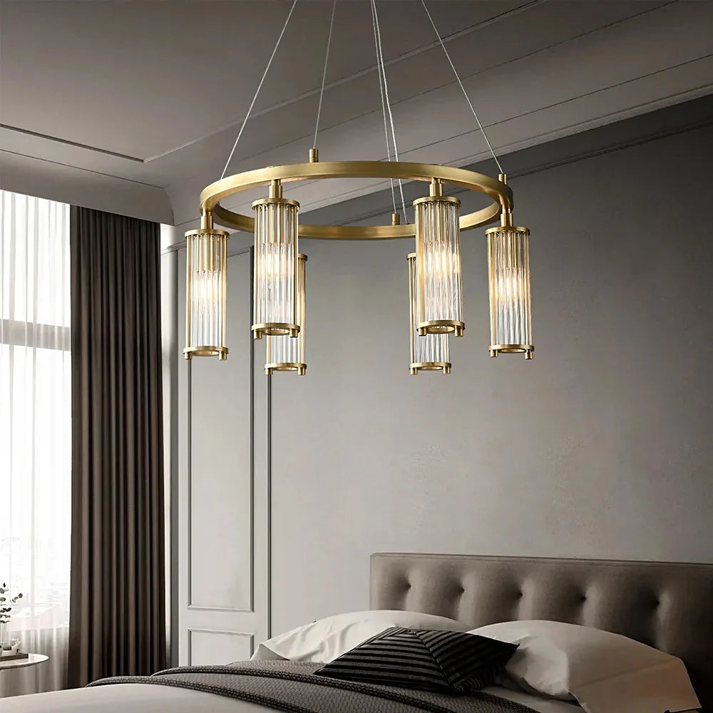 hudson-valley-gold-ring-glass-tube-chandelier-installed-in-a-bedroom-ch441-20250725-Feyran-lighting