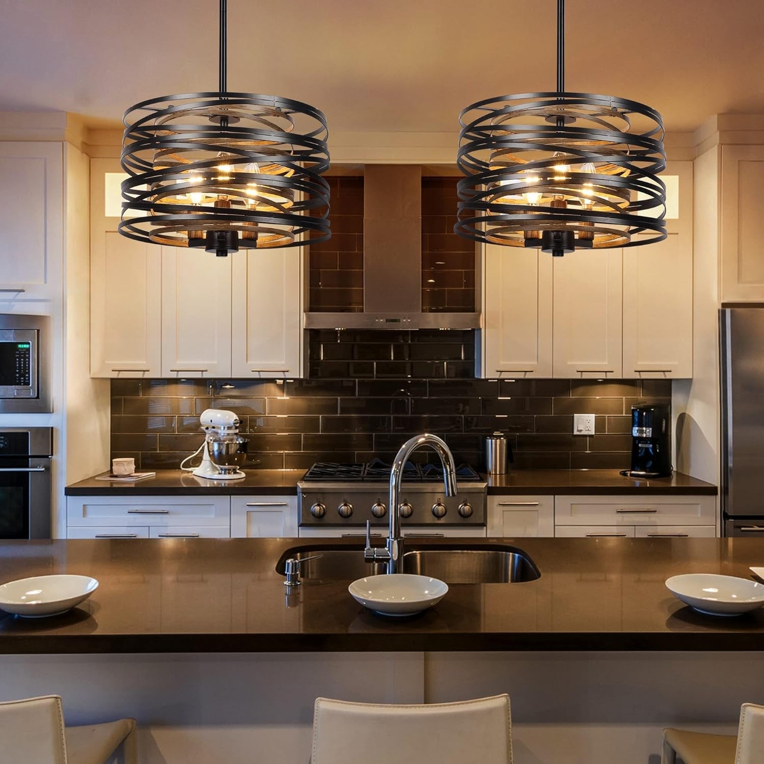 industrial-black-metal-drum-pendant-light-above-kitchen-island-ch417-a-20250703-Feyran-lighting