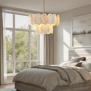 layered-alabaster-round-chandelier-installed-in-bedroom-ch457-20250826-Feyran-lighting