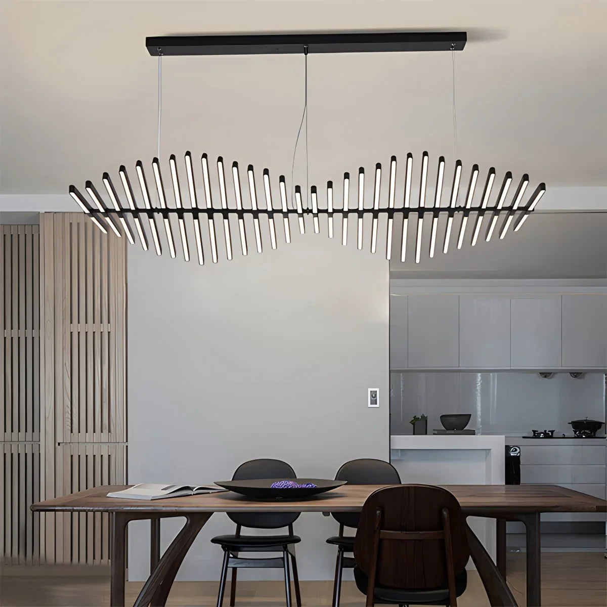 Feyran Linear Fish Bone Modeling Chandelier