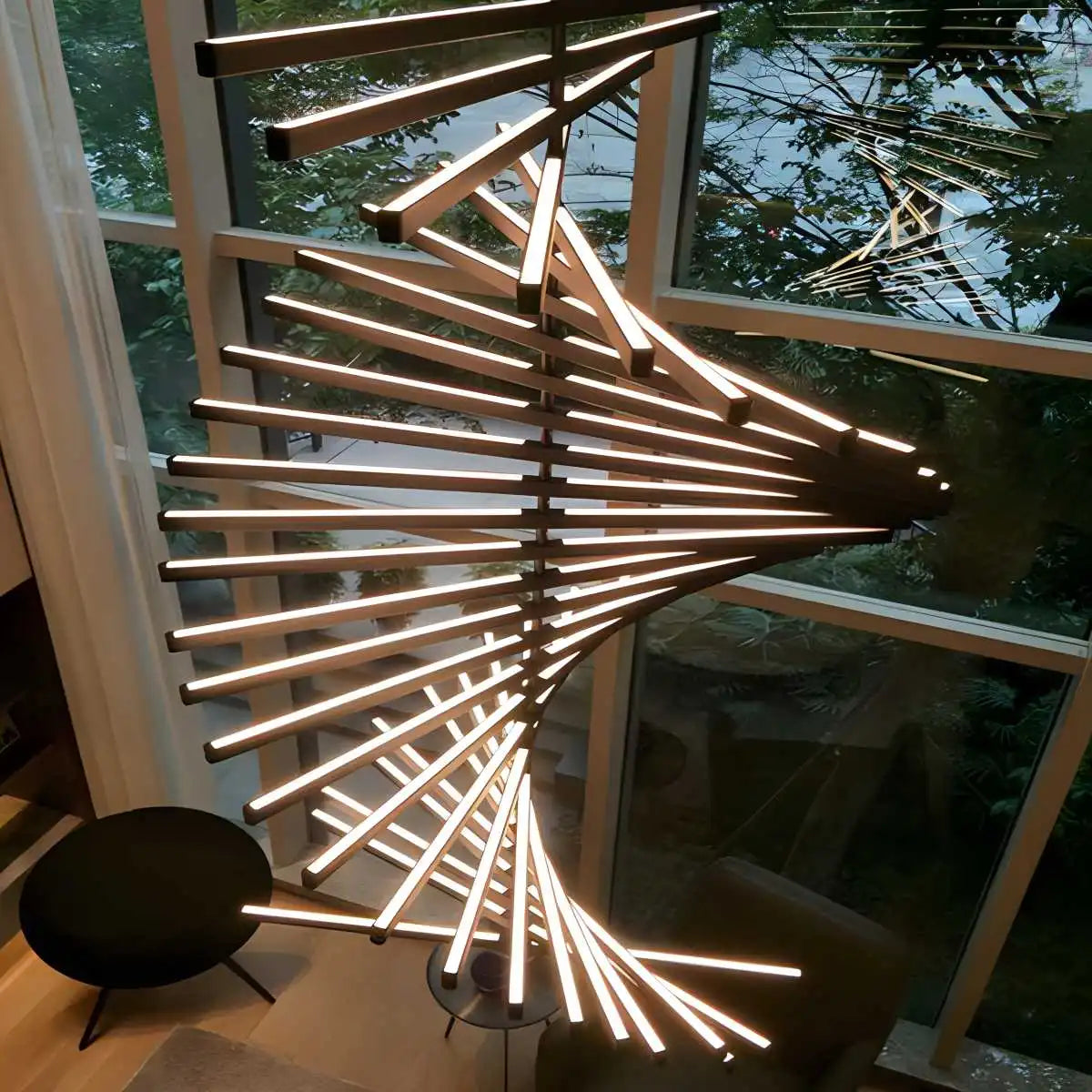 Feyran Linear Fish Bone Modeling Chandelier