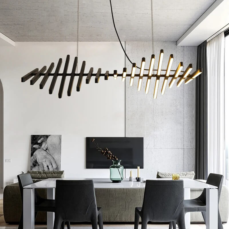 Feyran Linear Fish Bone Modeling Chandelier