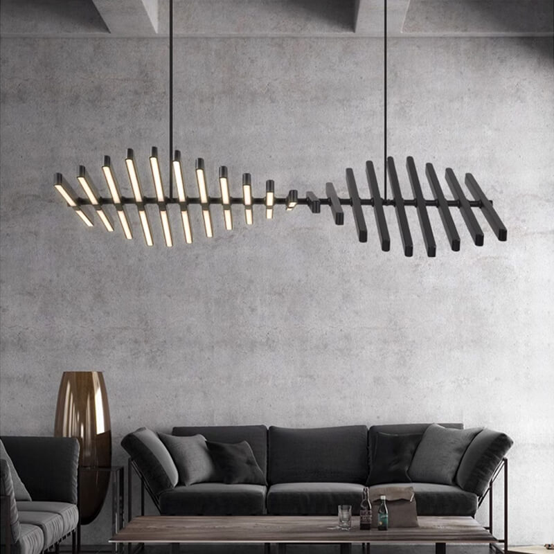 Feyran Linear Fish Bone Modeling Chandelier