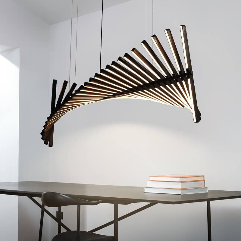 Feyran Linear Fish Bone Modeling Chandelier