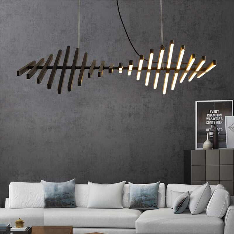 Feyran Linear Fish Bone Modeling Chandelier