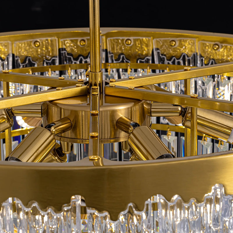 close-up-of-lumina-gold-crystal-tiered-chandelier-Feyran-lighting-2