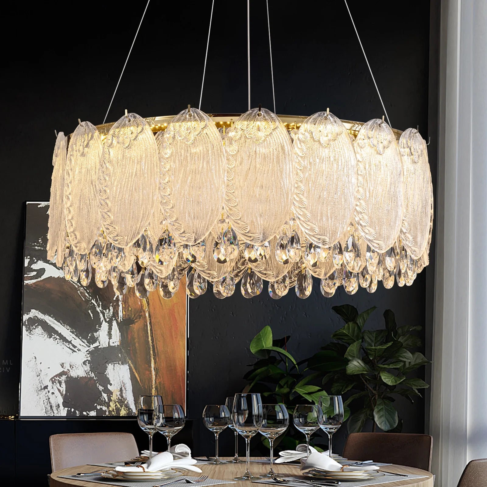 luxe-crystal-glass-round-chandelier-ch344-Feyran-lighting