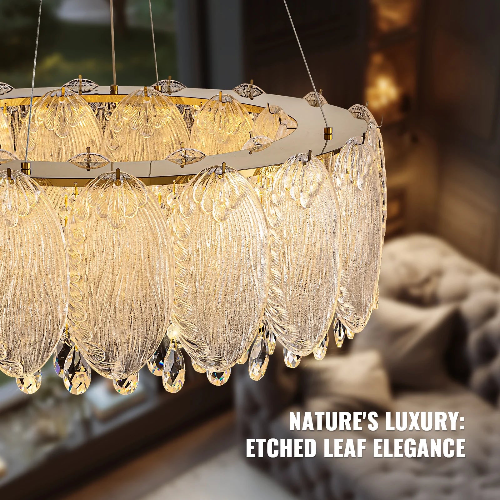 close-up-of-luxe-crystal-glass-round-chandelier-ch344-Feyran-lighting