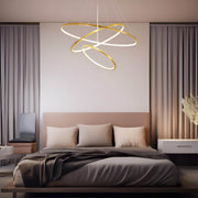 Luxurious Stainless Steel Chandelier for Duplex Living Spaces: Elevate Your Home with Minimalist Elegance-bed-room |Feyran