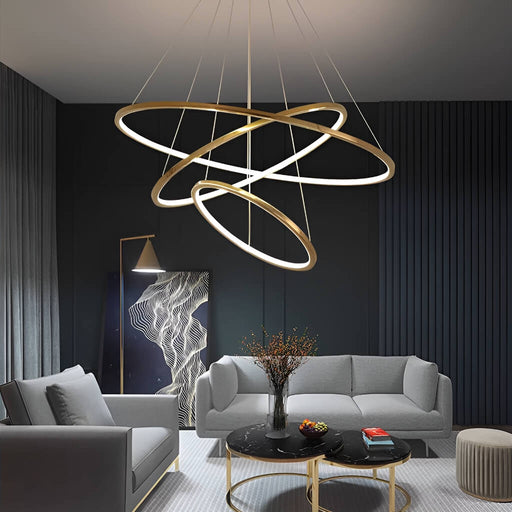 Luxurious Stainless Steel Chandelier for Duplex Living Spaces: Elevate Your Home with Minimalist Elegance-living-room-1 |Feyran