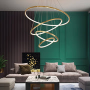 Luxurious Stainless Steel Chandelier for Duplex Living Spaces: Elevate Your Home with Minimalist Elegance-living-room-4 |Feyran