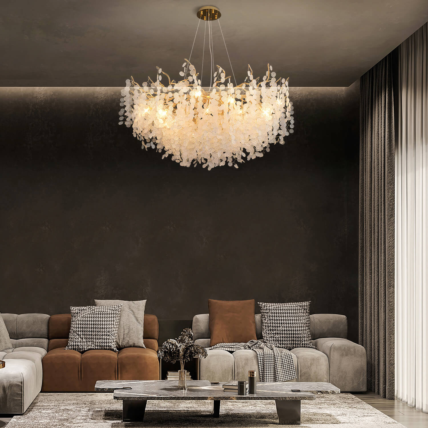 Luxury French Chandelier Money Tree Living Room-3 | Feyran