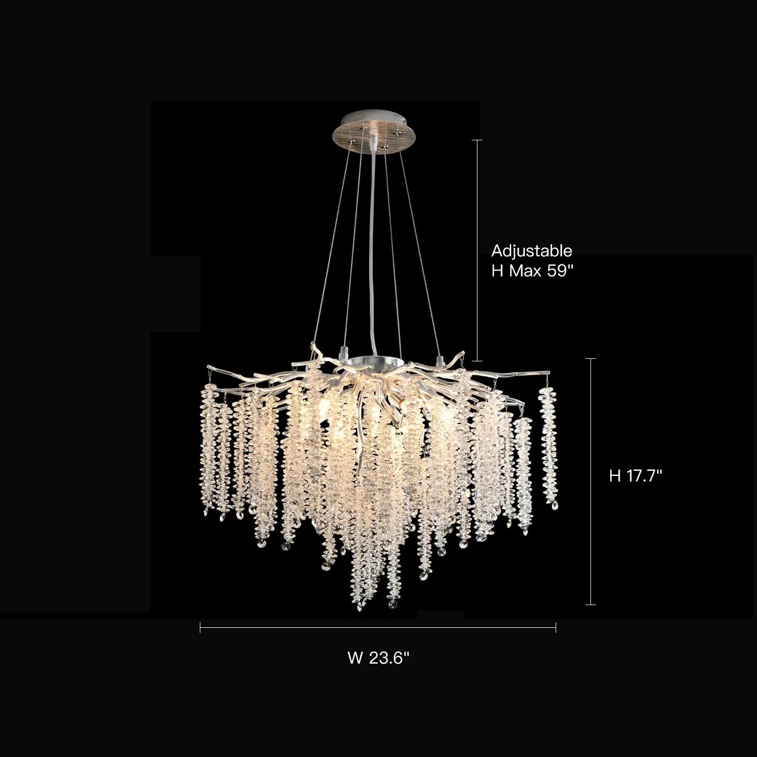 luxury-french-silver-branch-chandelier-with-glass-tassels-in-small-size-ch405-20250619-Feyran-Lighting