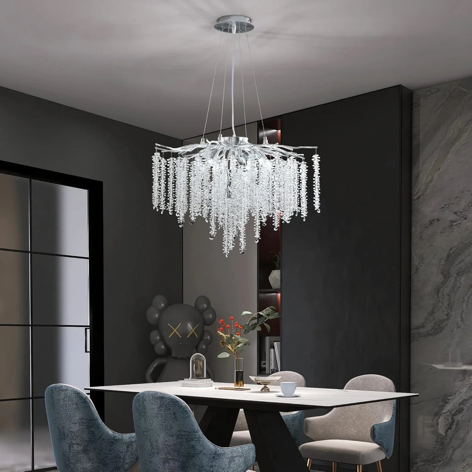 luxury-french-silver-branch-chandelier-with-glass-tassels-modern-style-ch405-20250619-Feyran-Lighting