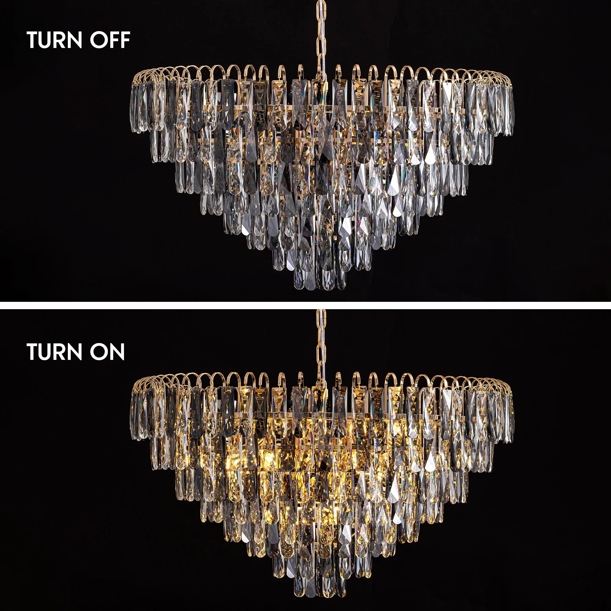 luxury-gold-crystal-tiered-chandelier-light-effect-Feyran-lighting