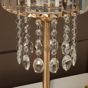 Luxury Gold Finish Lamp with Sparkling Crystal Details -details-2|Feyran