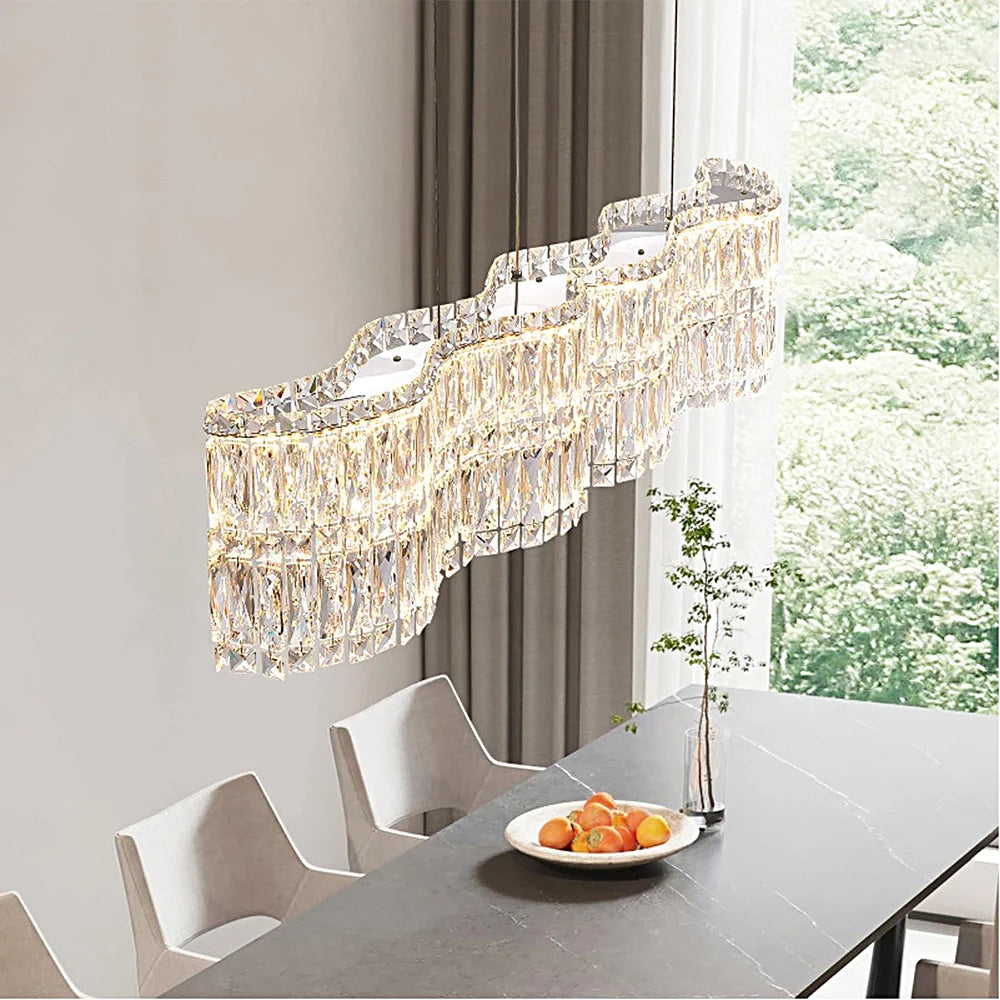top-view-of-luxury-wave-crystal-linear-chandelier-ch406-20250619-Feyran-lighting