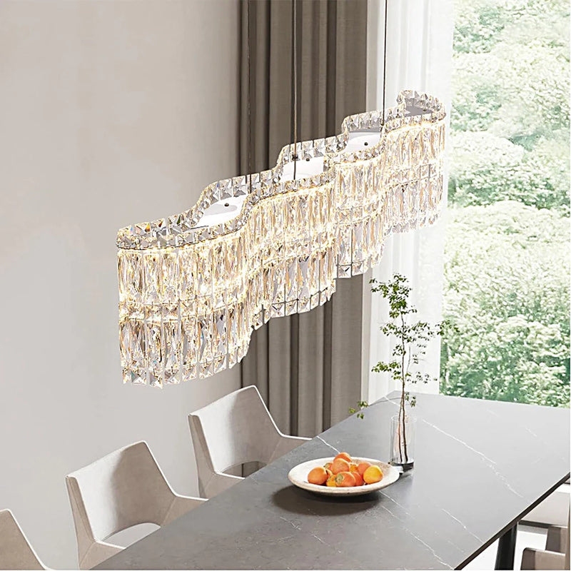 top-view-of-luxury-wave-crystal-linear-chandelier-ch406-20250619-Feyran-lighting