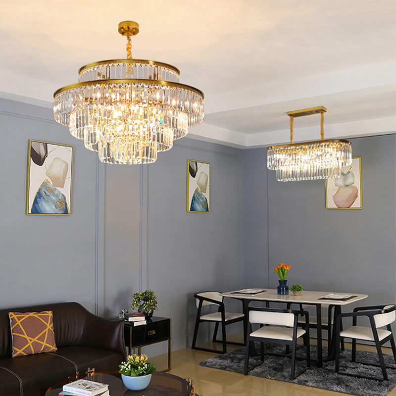 Feyran Light Luxury Crystal Chandelier for Living Room