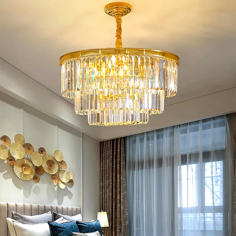 Feyran Light Luxury Crystal Chandelier for Living Room