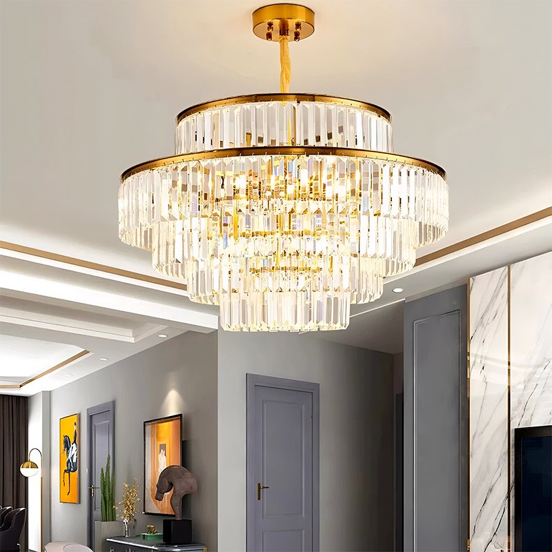 Feyran Light Luxury Crystal Chandelier for Living Room