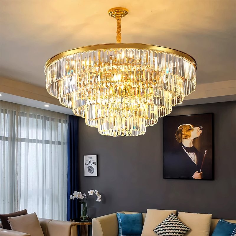 Feyran Light Luxury Crystal Chandelier for Living Room