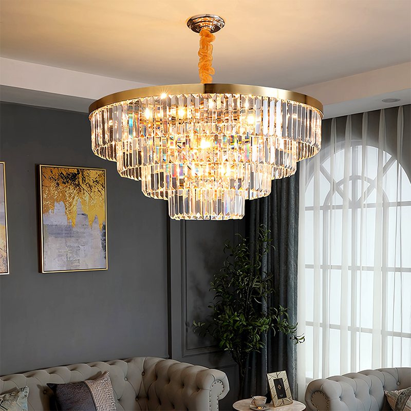 Feyran Light Luxury Crystal Chandelier for Living Room