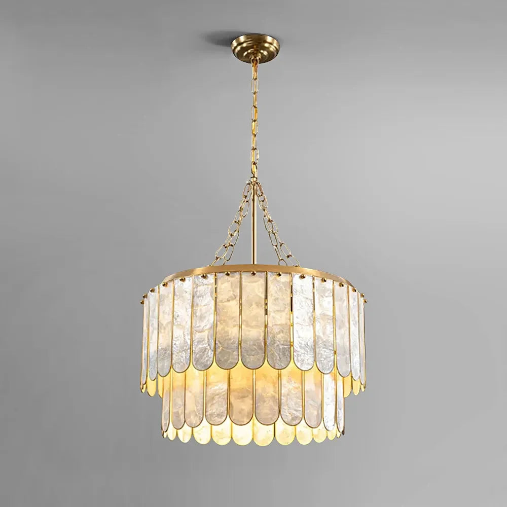 madelyn-modern-round-faceted-capiz-chandelier-light-on-ch447-20250801-Feyran-lighting
