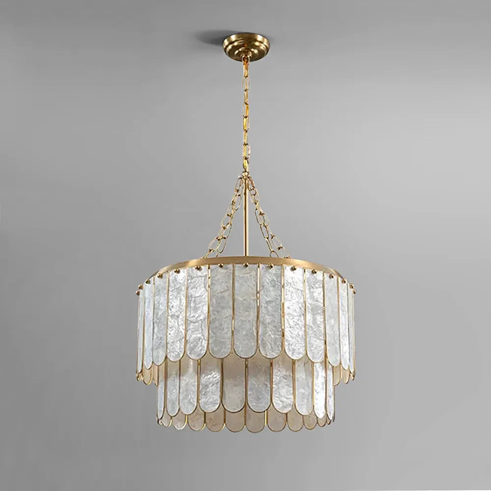 madelyn-modern-round-faceted-capiz-chandelier-light-off-ch447-20250801-Feyran-lighting