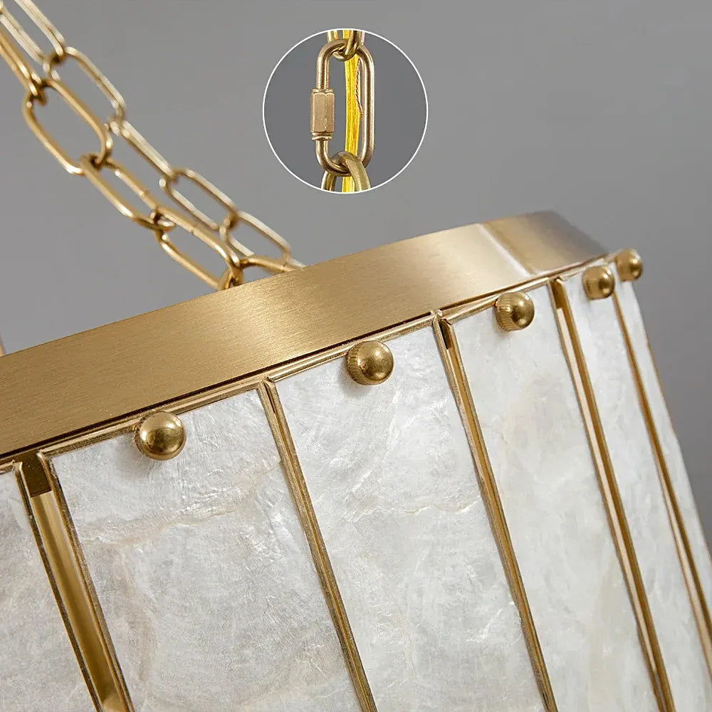 close-up-of-madelyn-modern-round-faceted-capiz-chandelier-ch447-20250801-Feyran-lighting