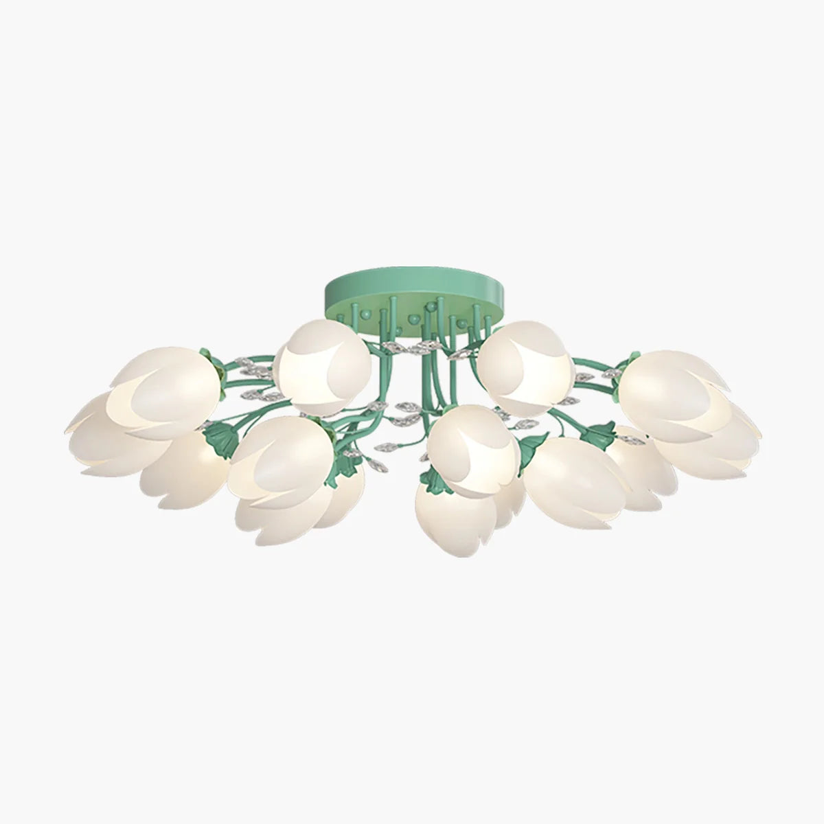 Feyran French Pastoral Flower Ceiling Chandelier
