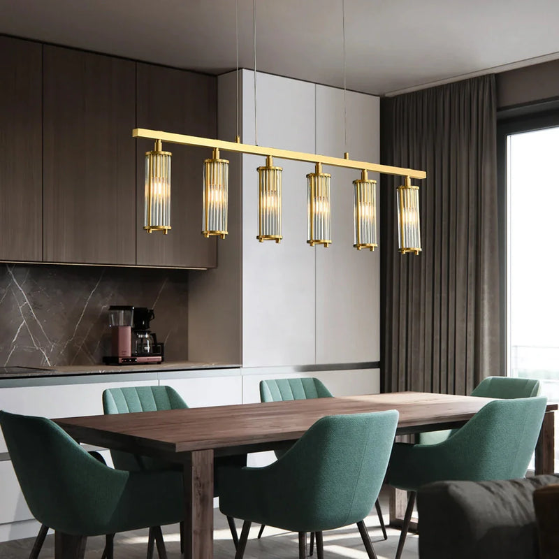 side-view-of-marley-aged-brass-linear-chandelier-ch444-20250731-Feyran-lighting