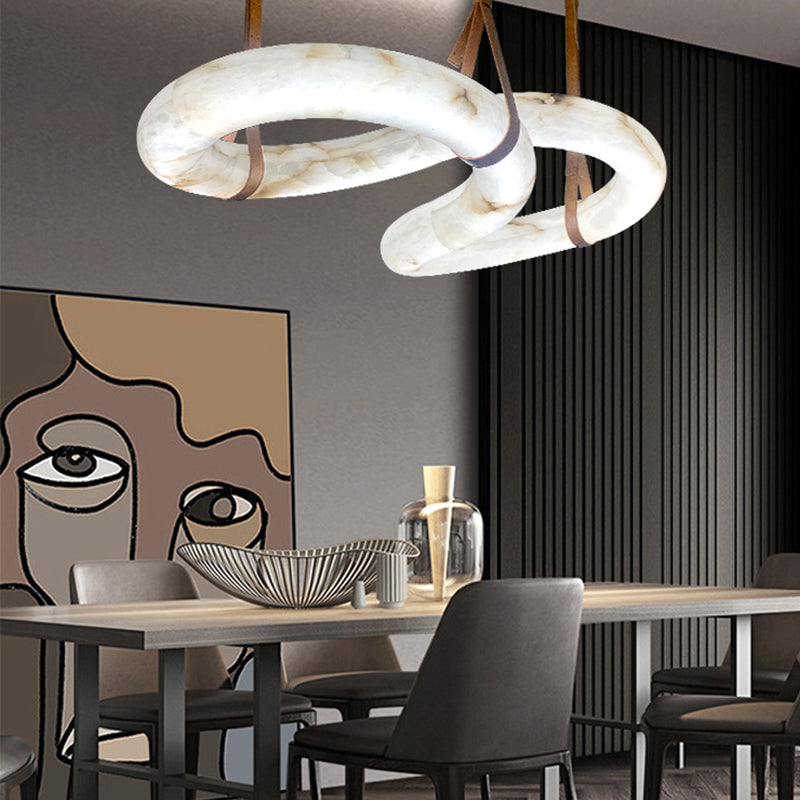 Feyran Beverly Designer Contemporary Alabaster Chandelier for Living Room