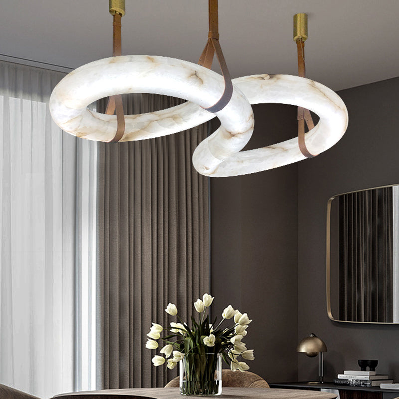 Feyran Beverly Designer Contemporary Alabaster Chandelier for Living Room