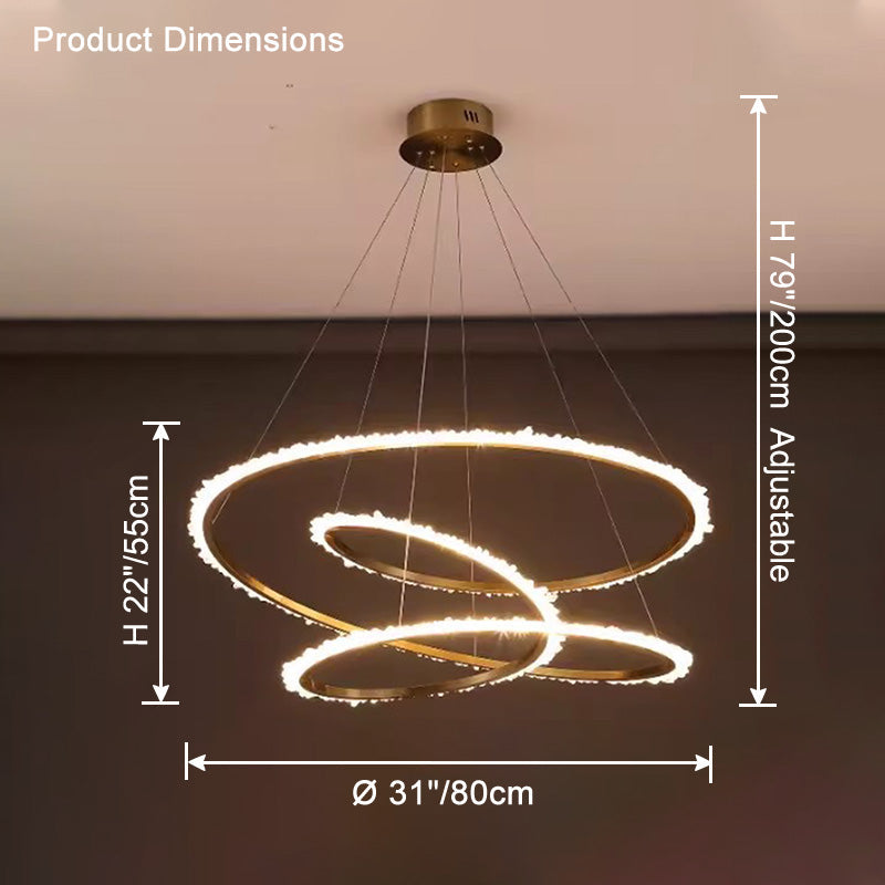 Feyran Crystal Infinity Chandelier