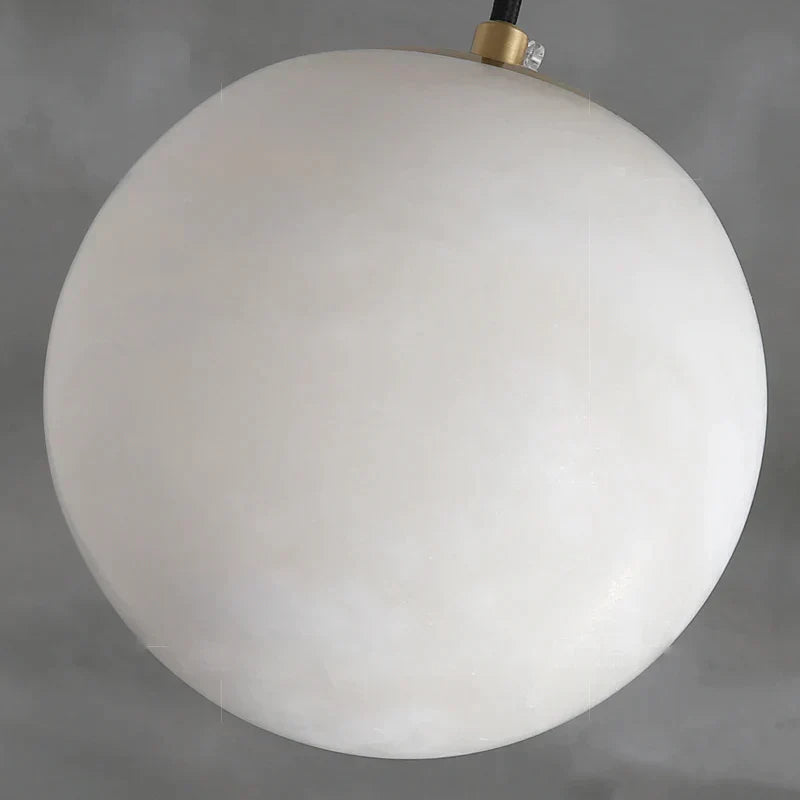 Feyran Hansa Alabaster Ball Pendant Light, Island Mini Pendant Light