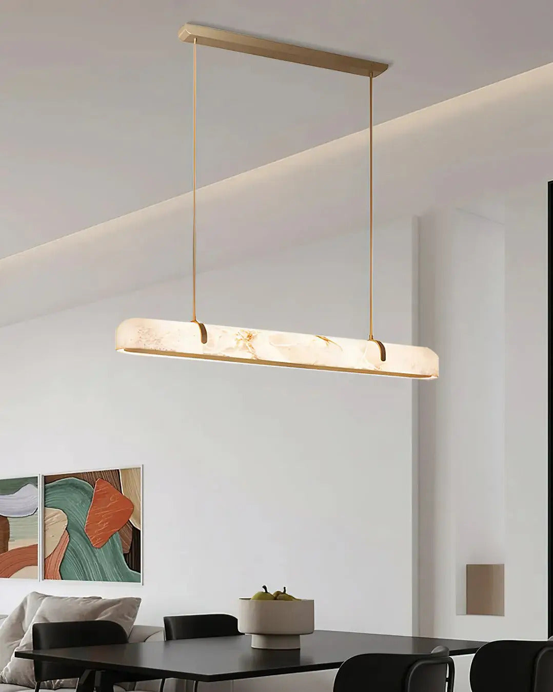 Feyran Linear Alabaster Chandelier-Feyran-Small-Feyran