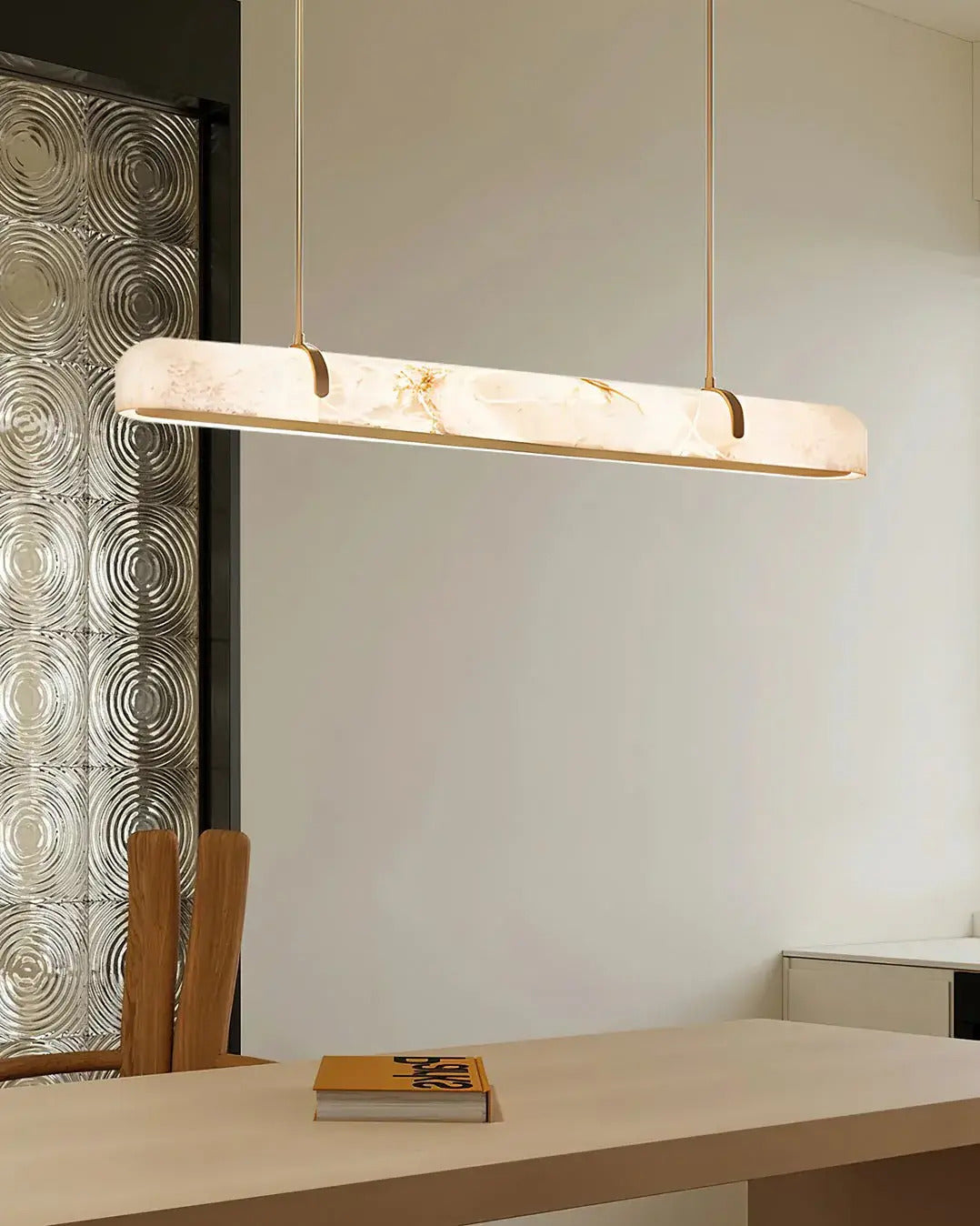 Feyran Linear Alabaster Chandelier-Feyran-Small-Feyran