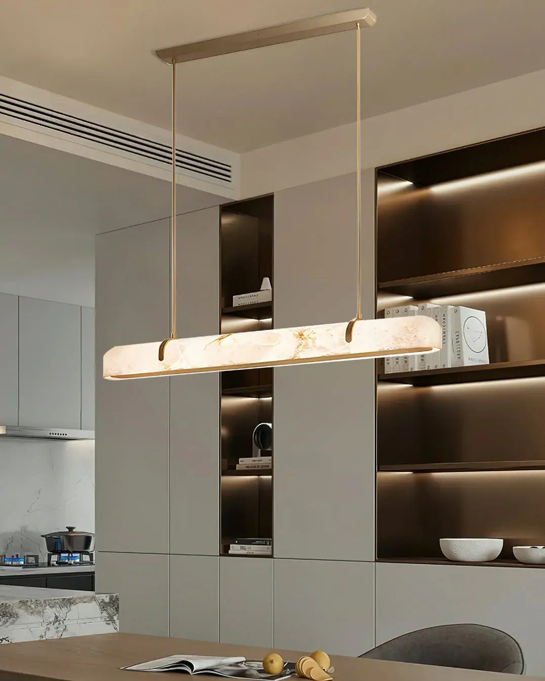Feyran Linear Alabaster Chandelier-Feyran-Small-Feyran