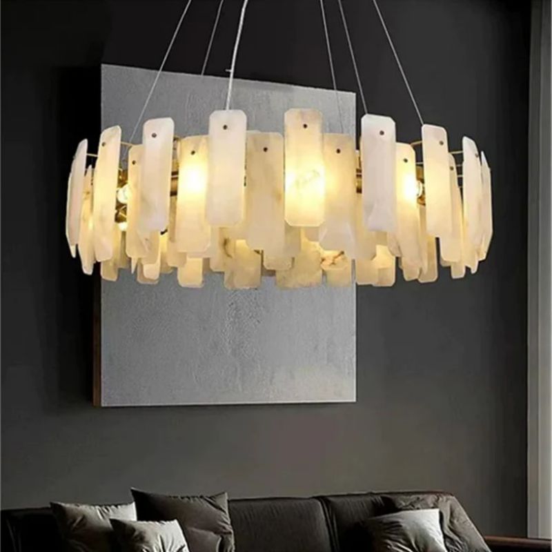 Feyran Moira Alabaster Round Chandelier