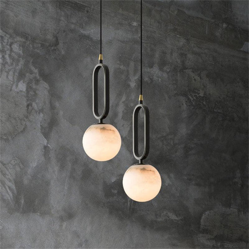 Feyran Phoenix Alabaster Sphere Pendant Light, Modern Pendant Lighting