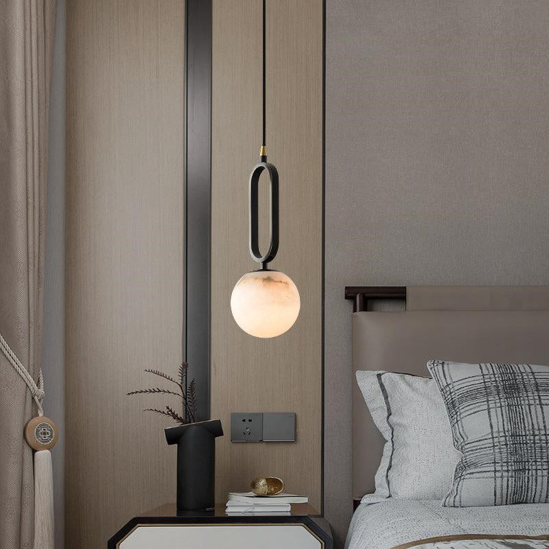 Feyran Phoenix Alabaster Sphere Pendant Light, Modern Pendant Lighting
